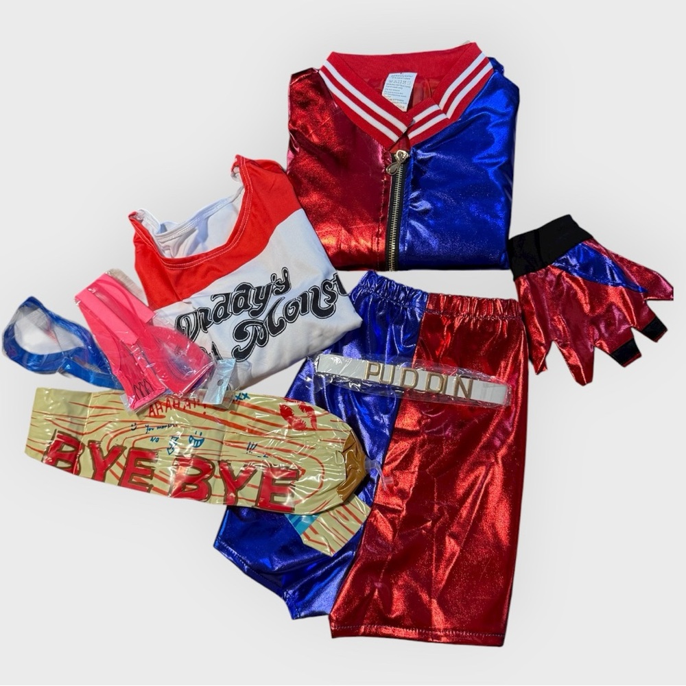 Women’s Harley Quinn Cosplay Costume Halloween Cosplay Size L New